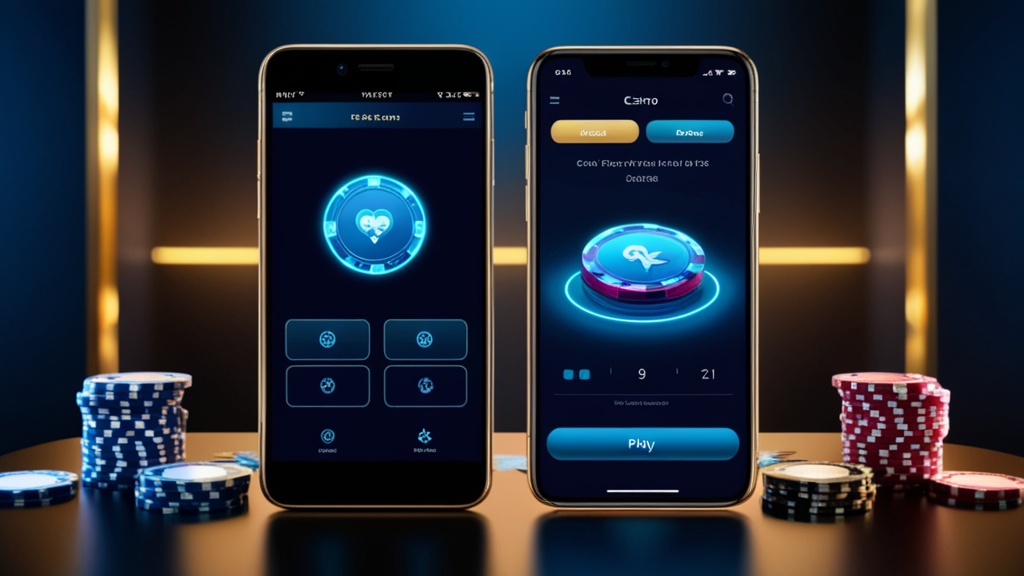 Mobiele casino-app op smartphone met duidelijke interface