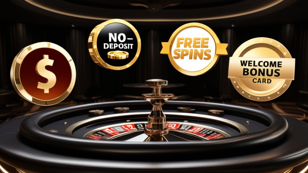 Overzicht van verschillende casino bonussen boven een speeltafel